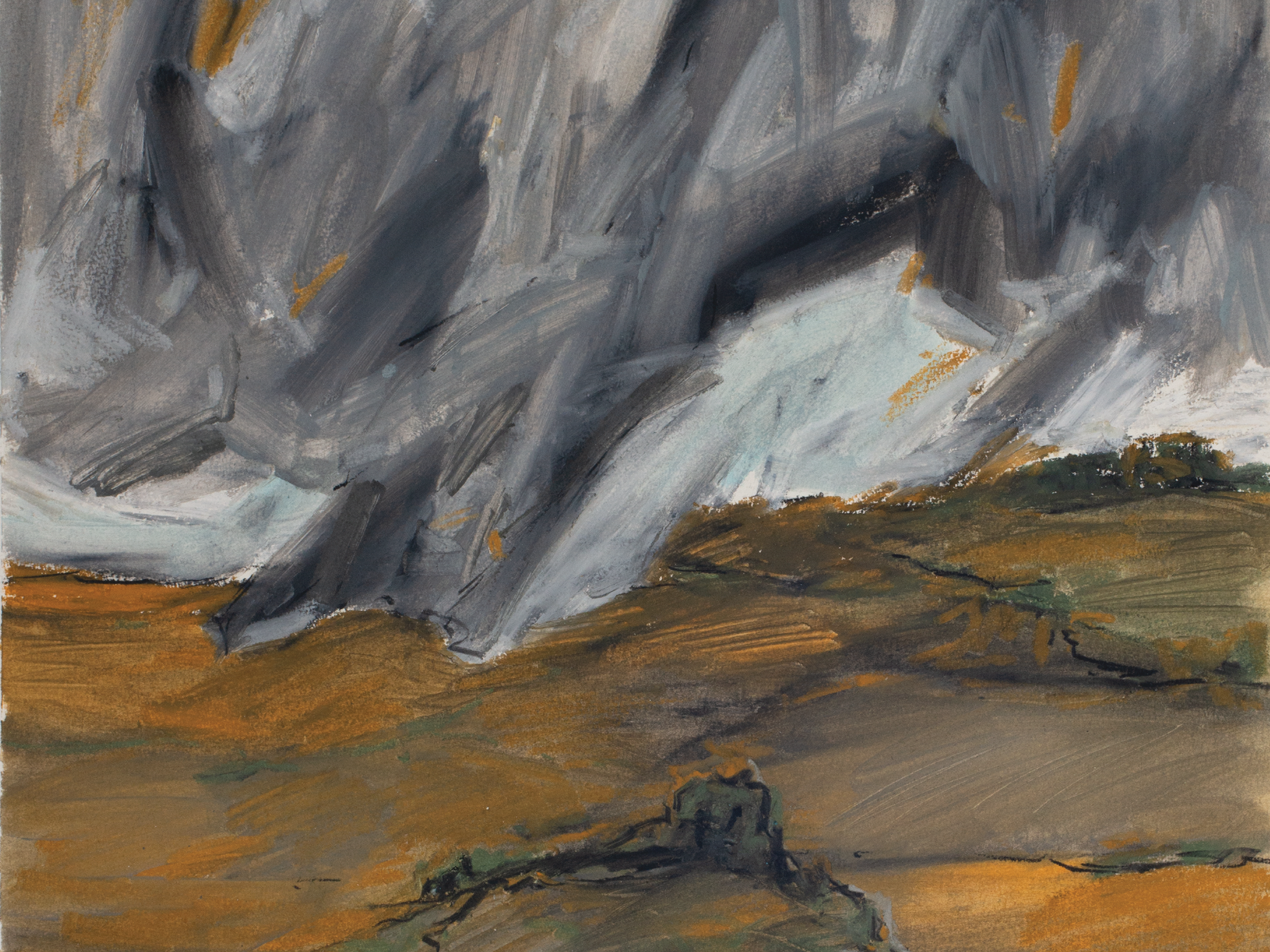 Raymond Eric Robinson, 1931 - 2022 drawing Untitled Landscape, date unknown oil pastel on paper